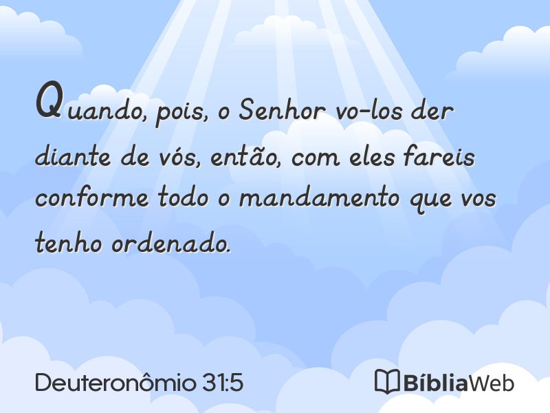 Deuteronômio 31:5 em imagem para compartilhar