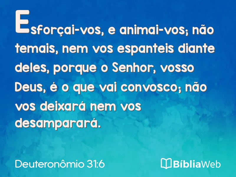 Deuteronômio 31:6 em imagem para compartilhar