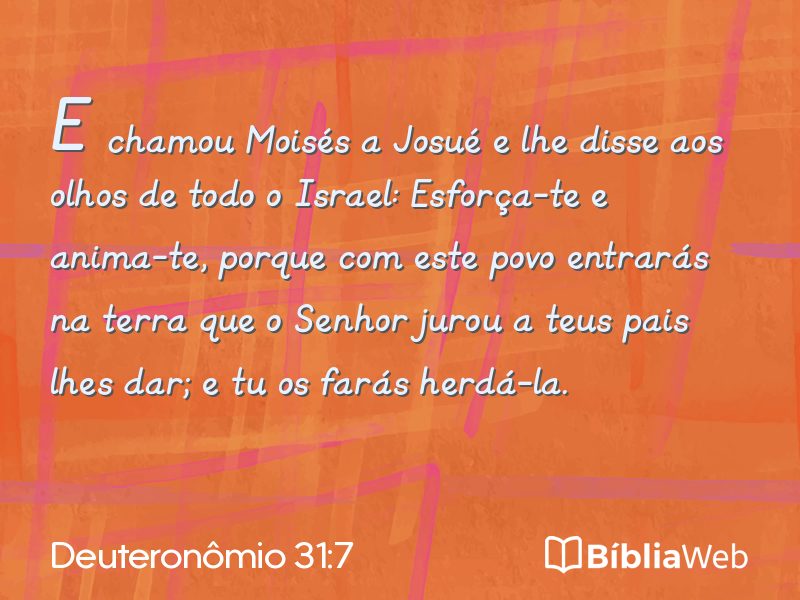 Deuteronômio 31:7 em imagem para compartilhar