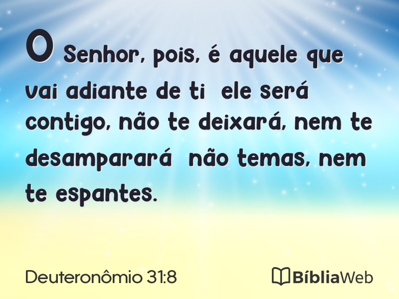 Deuteronômio 31:8 em imagem para compartilhar