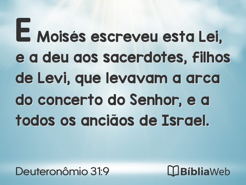 Deuteronômio 31:9 em imagem para compartilhar