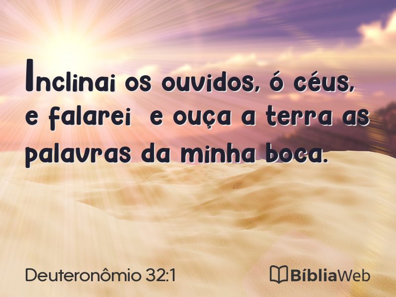 Deuteronômio 32:1 em imagem para compartilhar