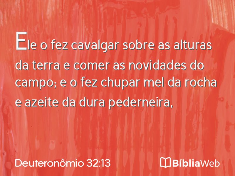 Deuteronômio 32:13 em imagem para compartilhar