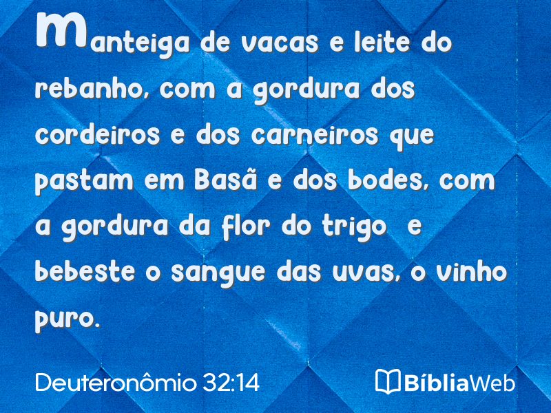 Deuteronômio 32:14 em imagem para compartilhar
