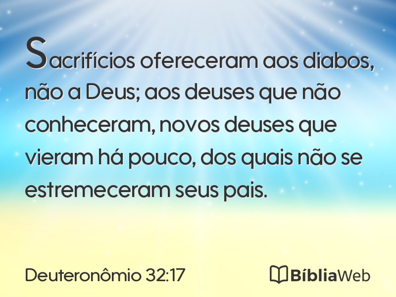 Deuteronômio 32:17 em imagem para compartilhar