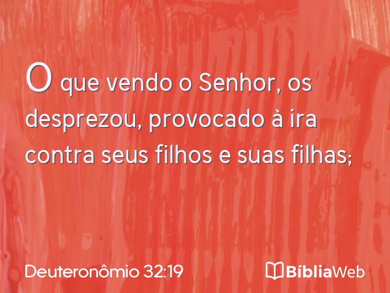 Deuteronômio 32:19 em imagem para compartilhar