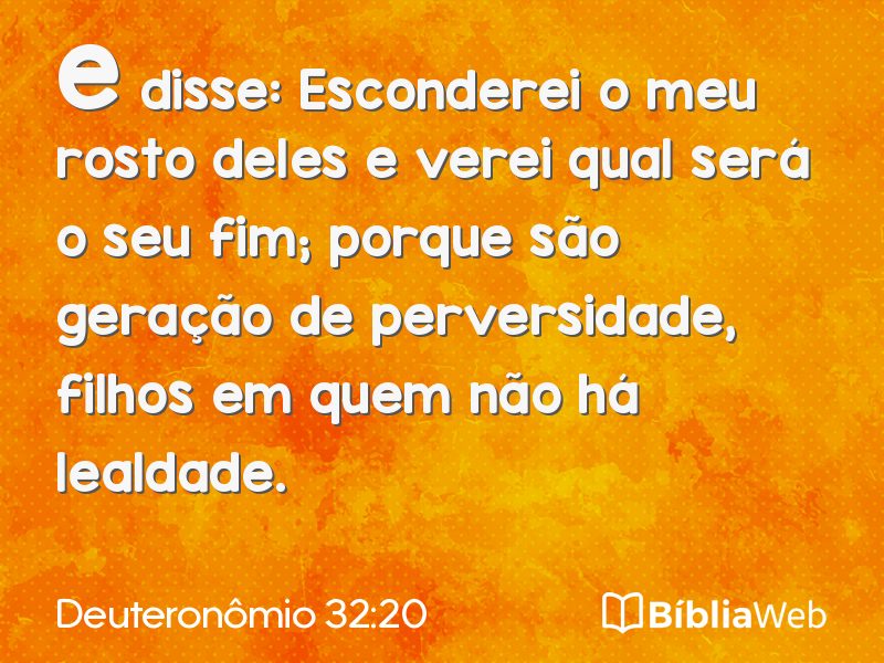 Deuteronômio 32:20 em imagem para compartilhar