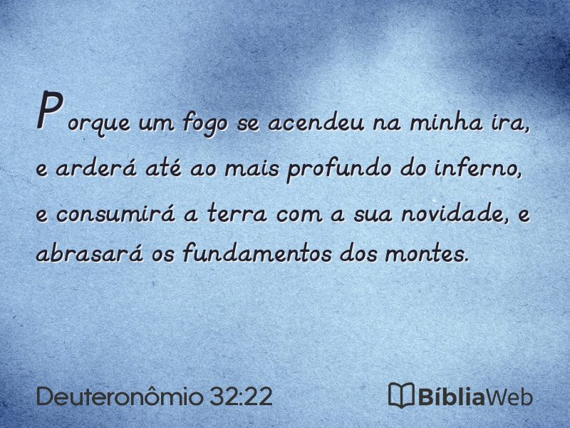 Deuteronômio 32:22 em imagem para compartilhar