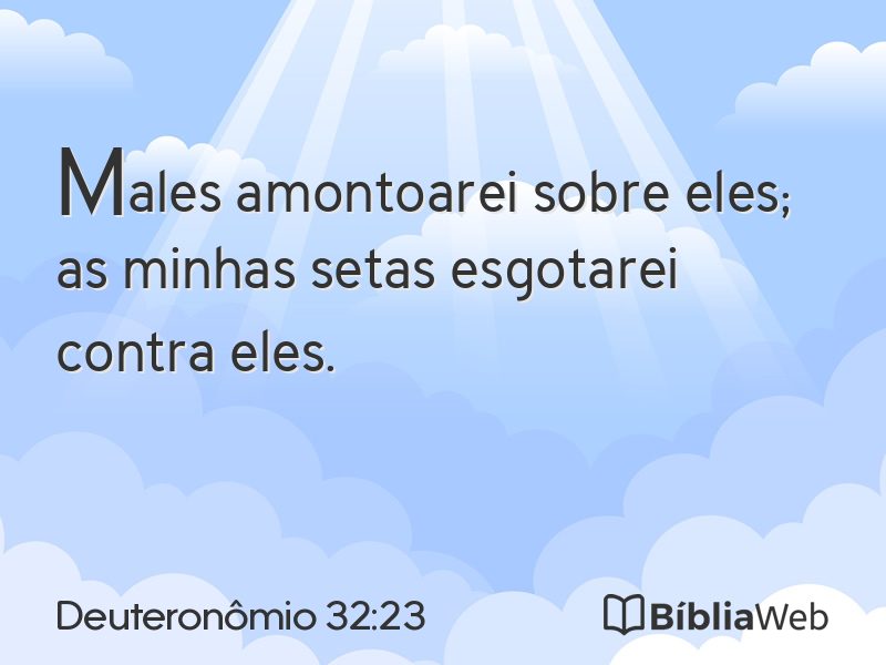 Deuteronômio 32:23 em imagem para compartilhar