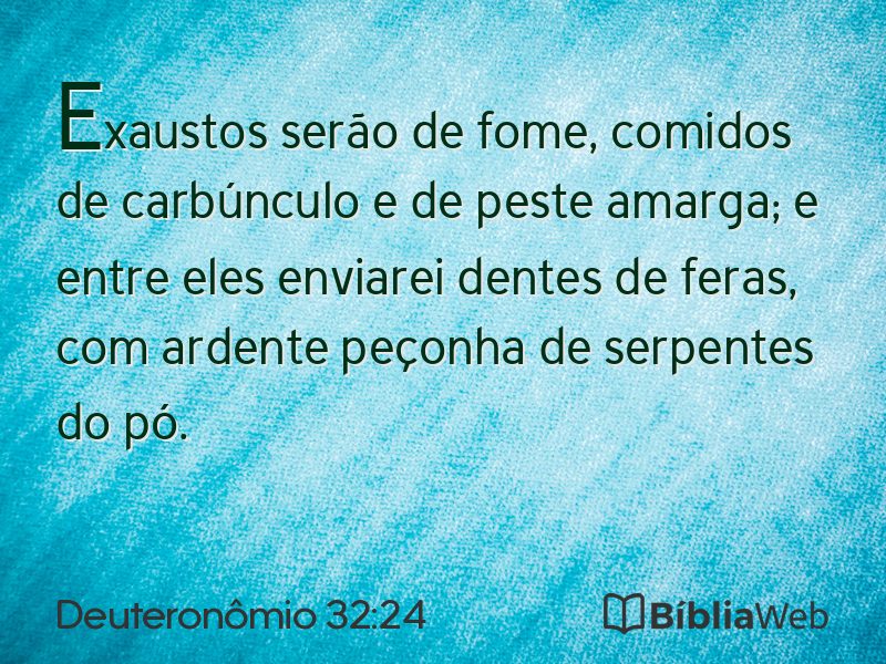 Deuteronômio 32:24 em imagem para compartilhar