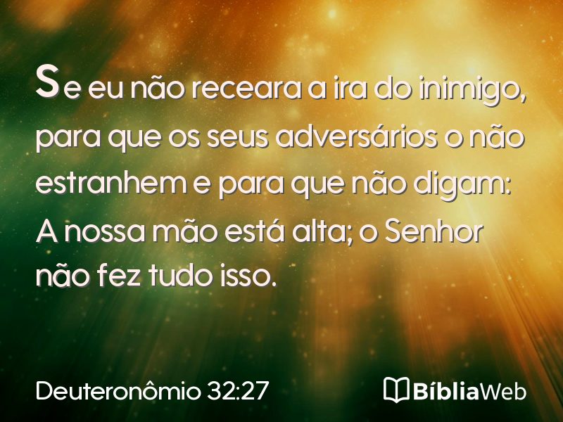 Deuteronômio 32:27 em imagem para compartilhar
