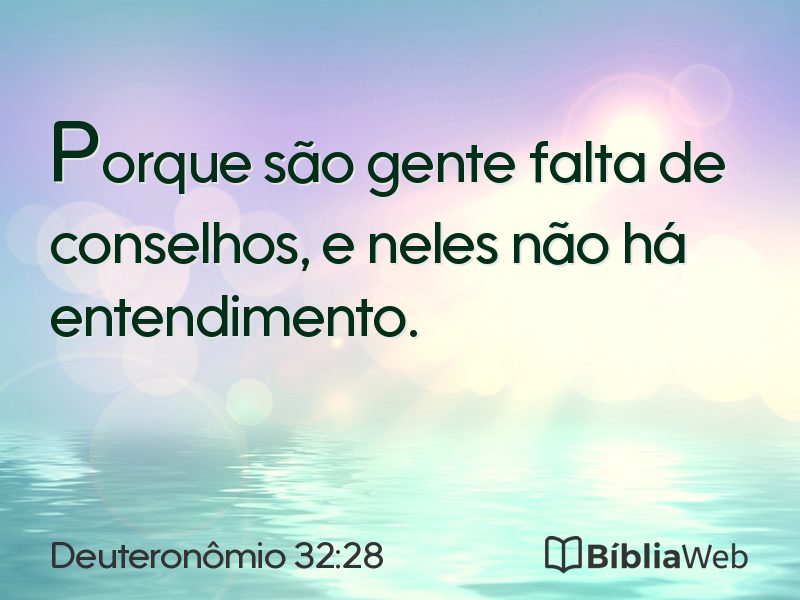Deuteronômio 32:28 em imagem para compartilhar