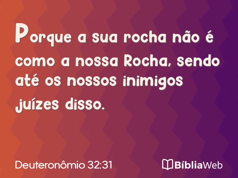 Deuteronômio 32:31 em imagem para compartilhar
