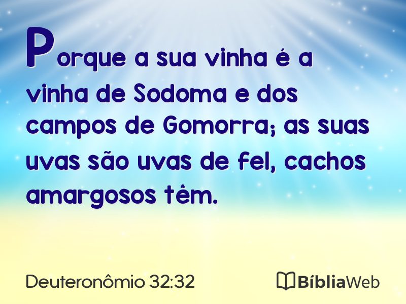 Deuteronômio 32:32 em imagem para compartilhar