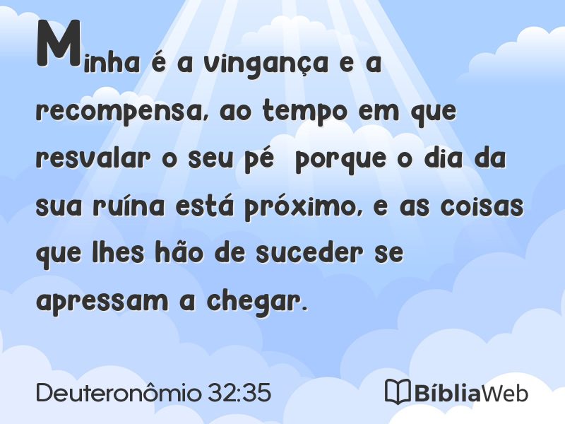 Deuteronômio 32:35 em imagem para compartilhar