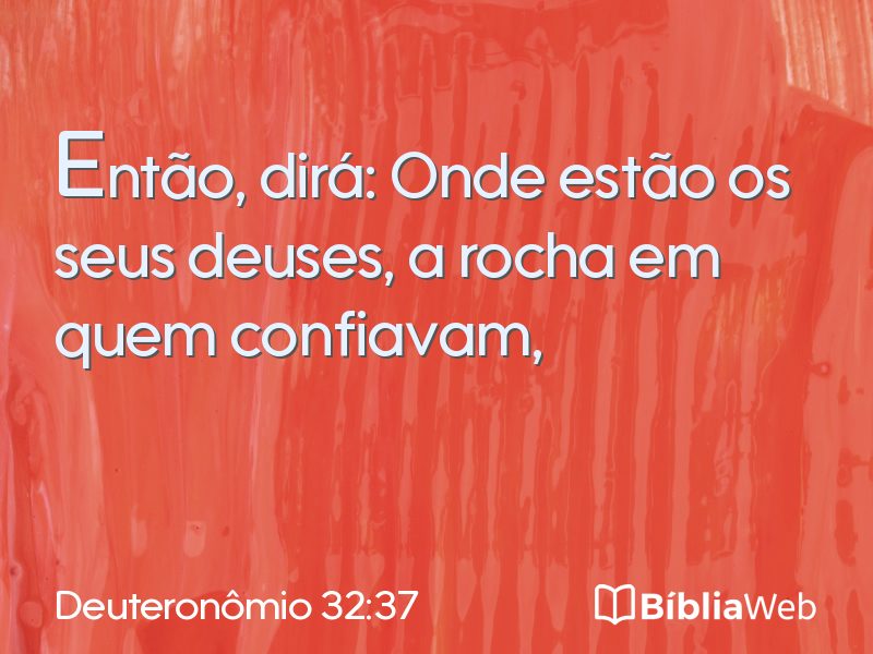Deuteronômio 32:37 em imagem para compartilhar
