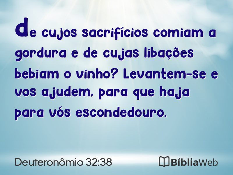 Deuteronômio 32:38 em imagem para compartilhar