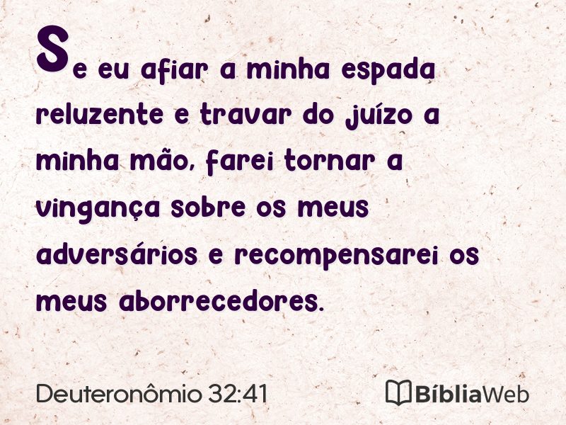 Deuteronômio 32:41 em imagem para compartilhar