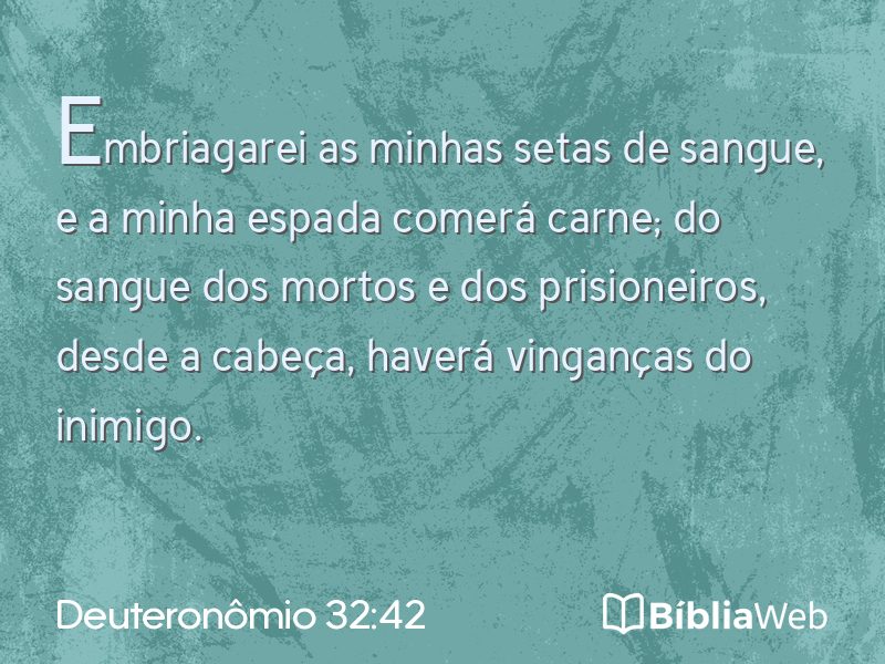 Deuteronômio 32:42 em imagem para compartilhar