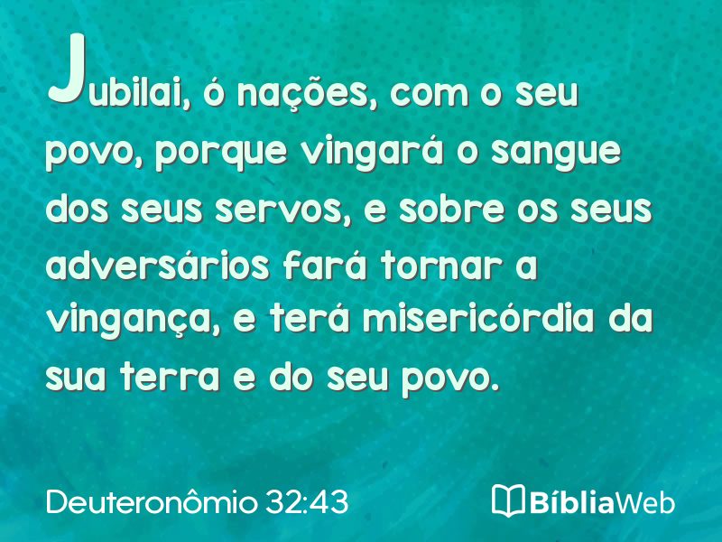 Deuteronômio 32:43 em imagem para compartilhar