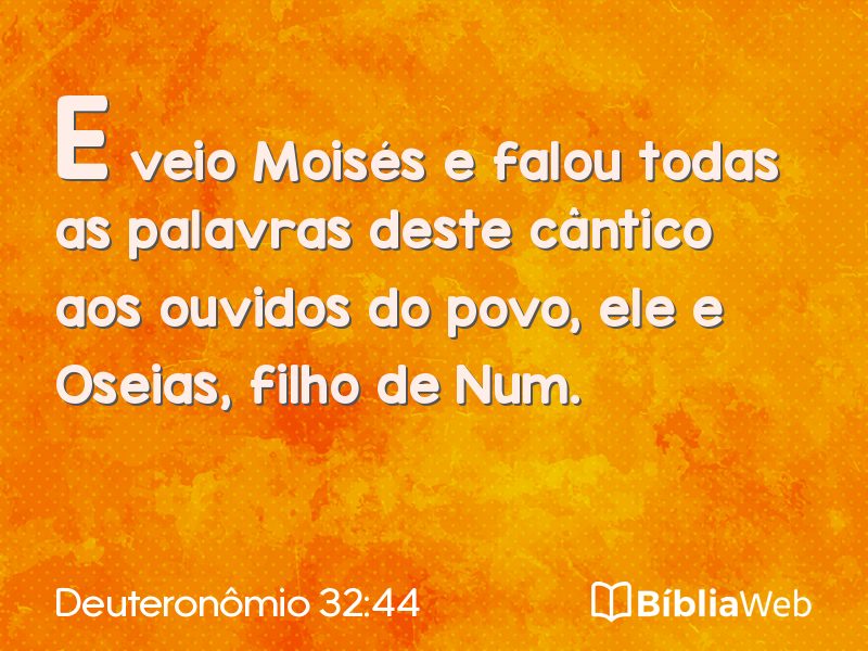 Deuteronômio 32:44 em imagem para compartilhar