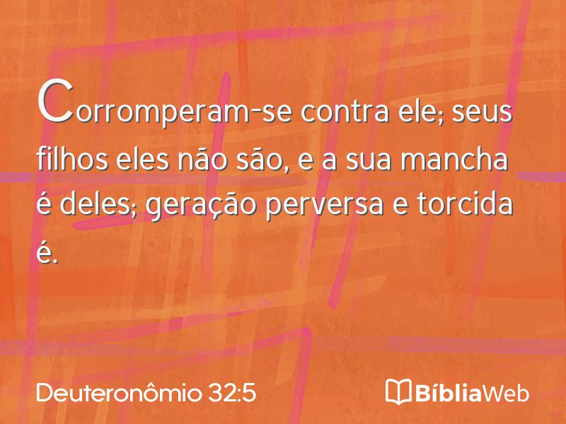 Deuteronômio 32:5 em imagem para compartilhar