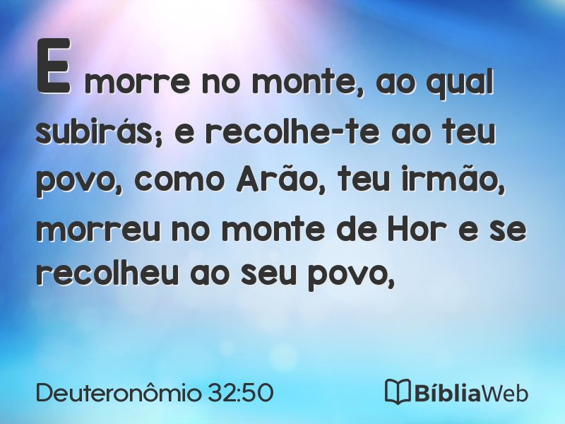 Deuteronômio 32:50 em imagem para compartilhar