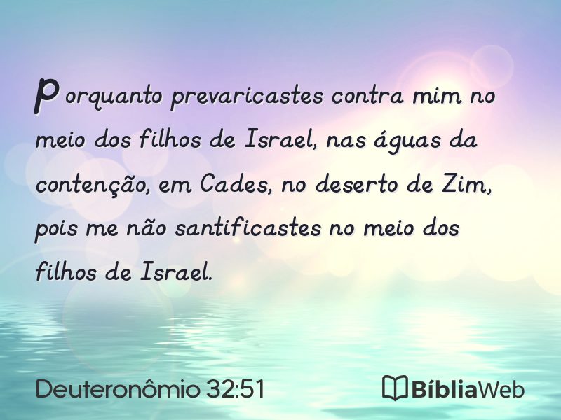 Deuteronômio 32:51 em imagem para compartilhar