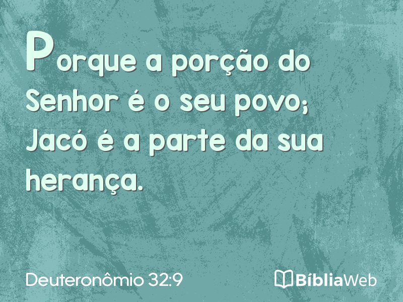 Deuteronômio 32:9 em imagem para compartilhar