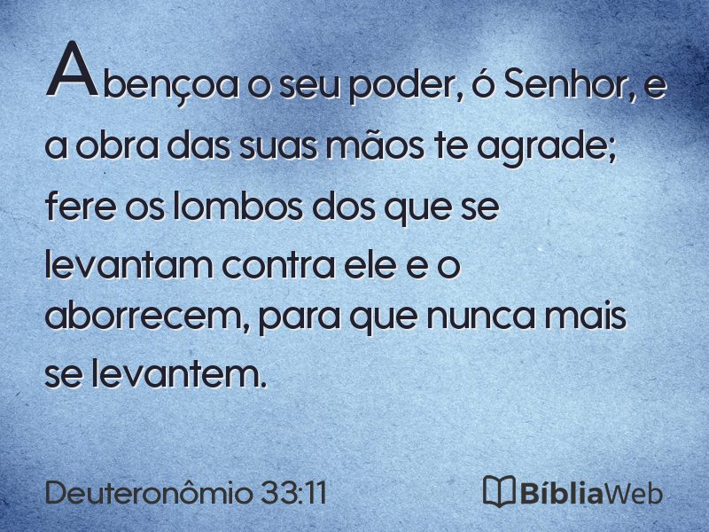 Deuteronômio 33:11 em imagem para compartilhar
