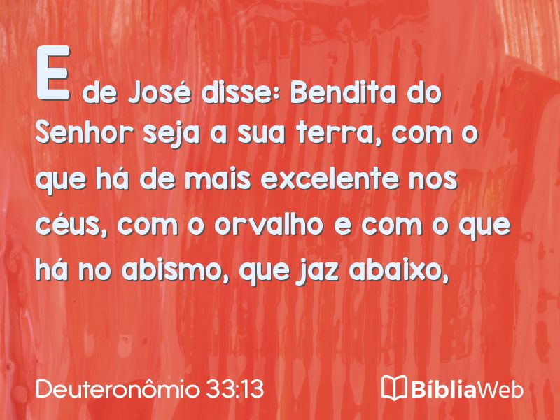 Deuteronômio 33:13 em imagem para compartilhar