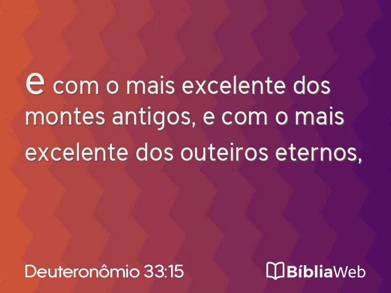 Deuteronômio 33:15 em imagem para compartilhar