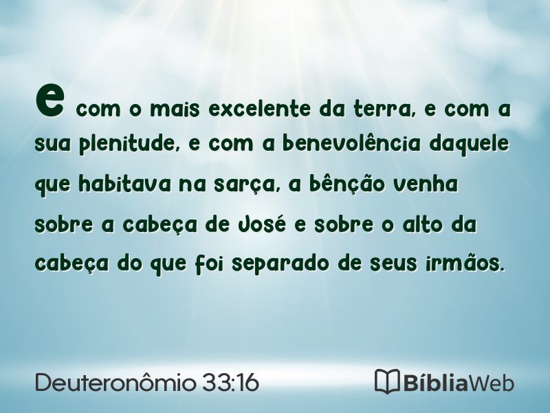 Deuteronômio 33:16 em imagem para compartilhar