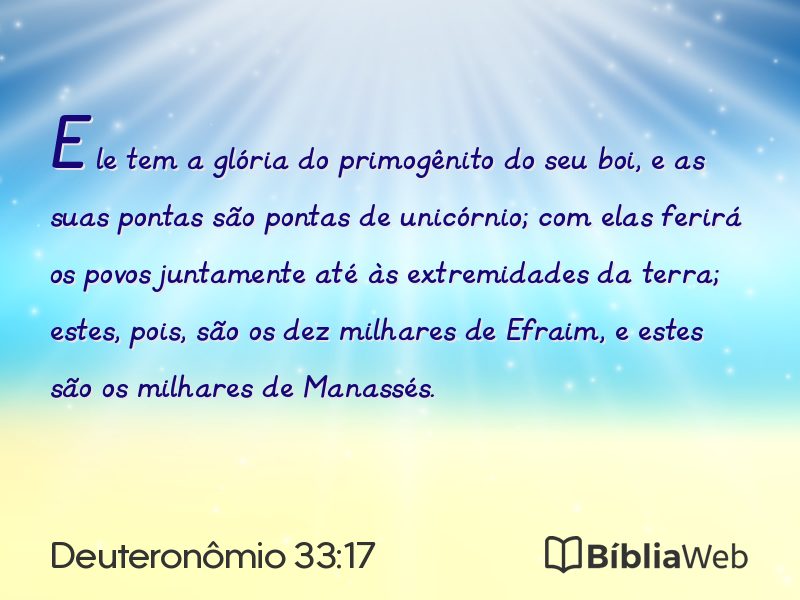 Deuteronômio 33:17 em imagem para compartilhar
