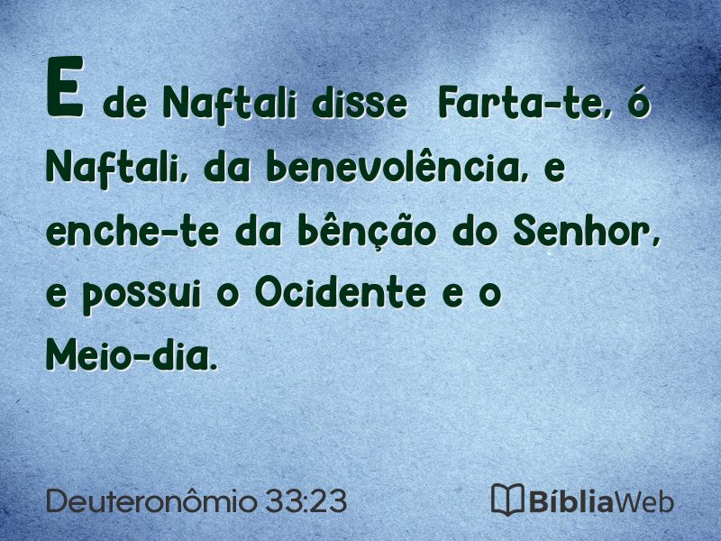 Deuteronômio 33:23 em imagem para compartilhar
