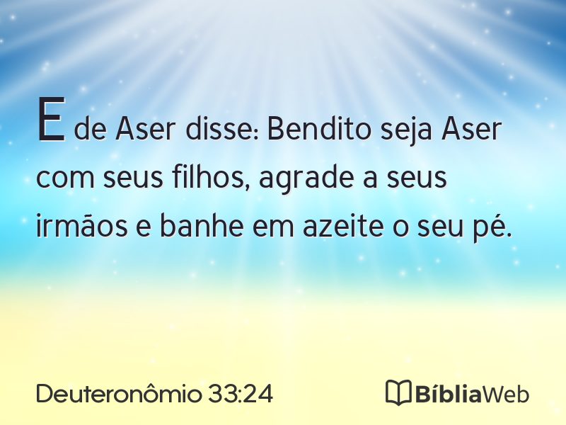 Deuteronômio 33:24 em imagem para compartilhar