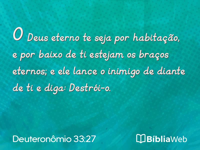 Deuteronômio 33:27 em imagem para compartilhar