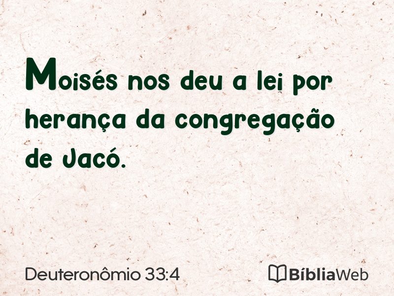 Deuteronômio 33:4 em imagem para compartilhar