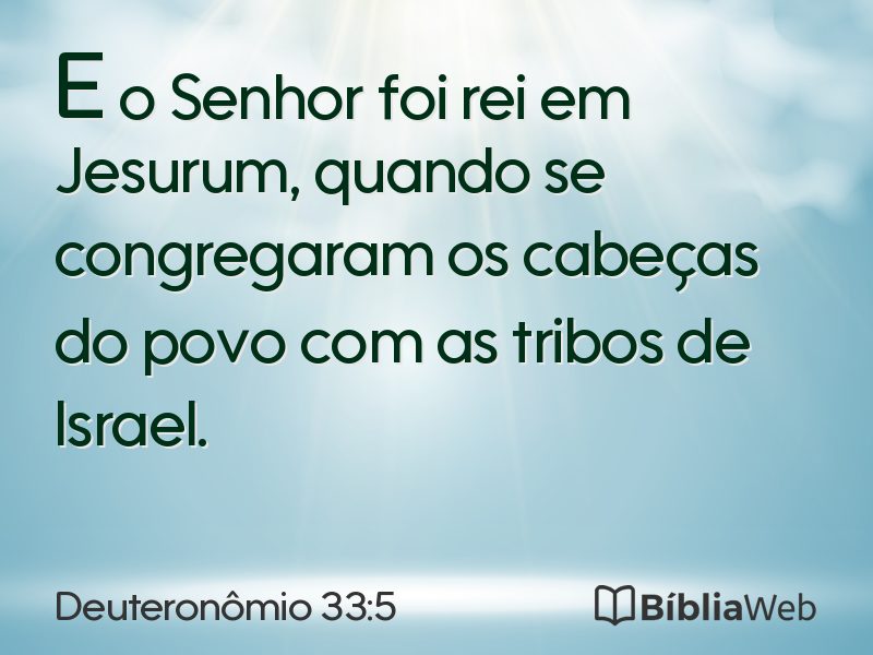 Deuteronômio 33:5 em imagem para compartilhar
