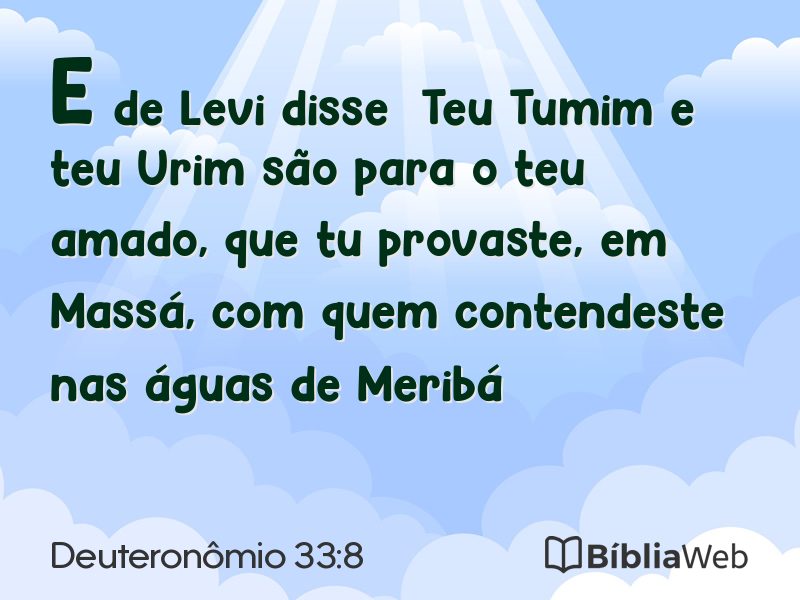 Deuteronômio 33:8 em imagem para compartilhar