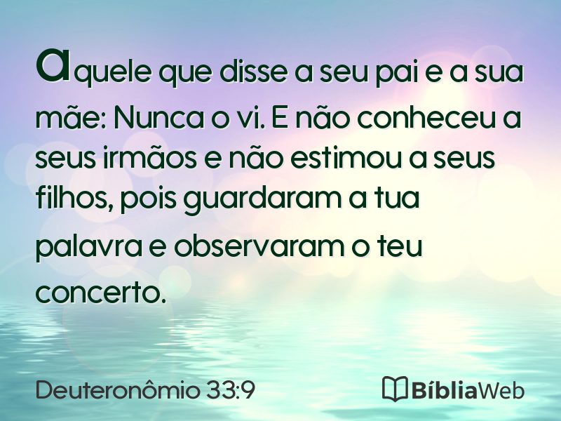 Deuteronômio 33:9 em imagem para compartilhar