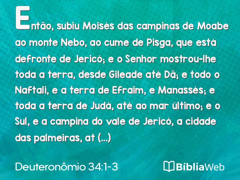 Deuteronômio 34:1-3 em imagem para compartilhar
