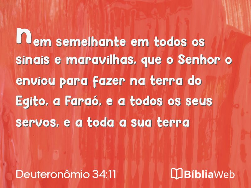 Deuteronômio 34:11 em imagem para compartilhar