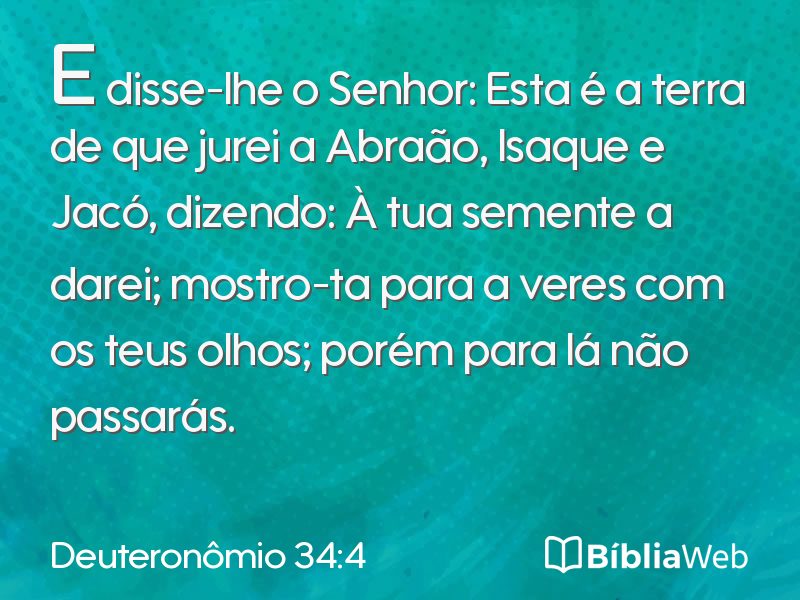 Deuteronômio 34:4 em imagem para compartilhar