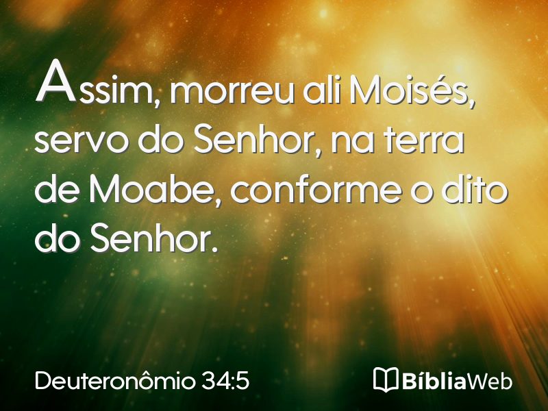 Deuteronômio 34:5 em imagem para compartilhar