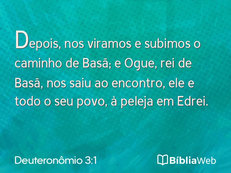 Deuteronômio 3:1 em imagem para compartilhar