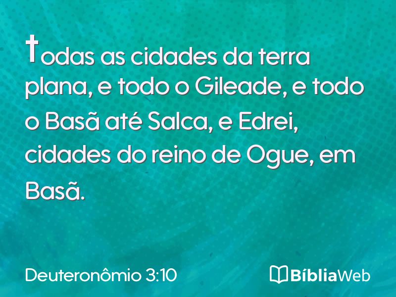 Deuteronômio 3:10 em imagem para compartilhar