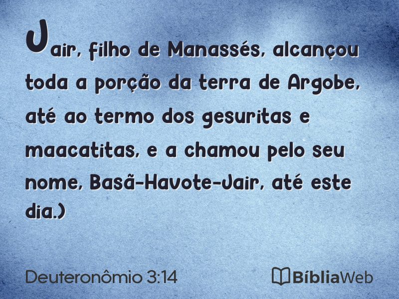 Deuteronômio 3:14 em imagem para compartilhar