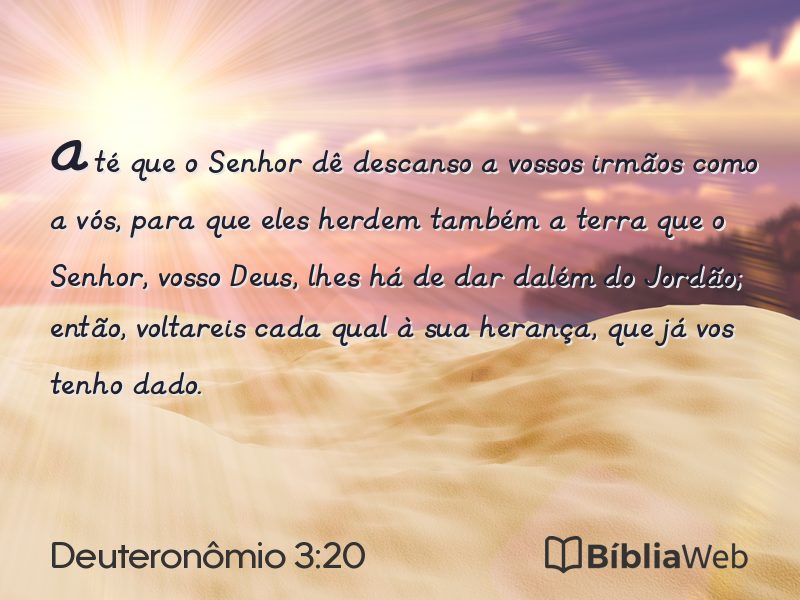 Deuteronômio 3:20 em imagem para compartilhar