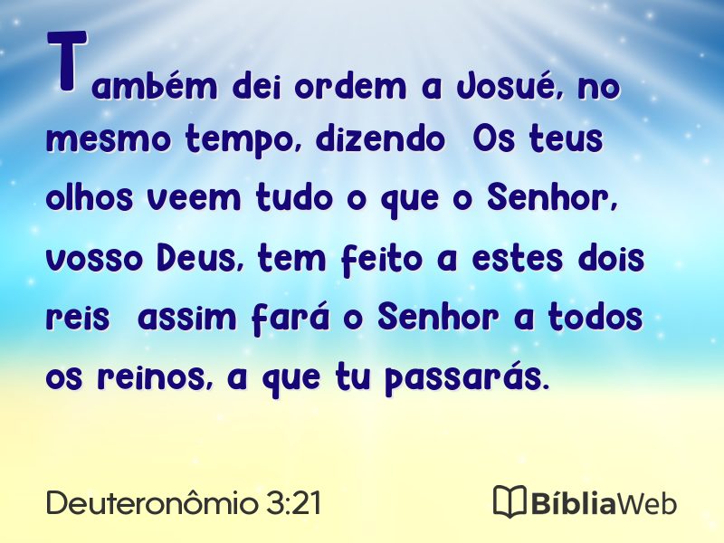 Deuteronômio 3:21 em imagem para compartilhar